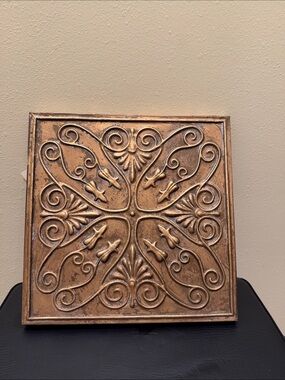Studio Decor Sophie Ornate Decorative Metal Wall Tile in Metallic Bronze